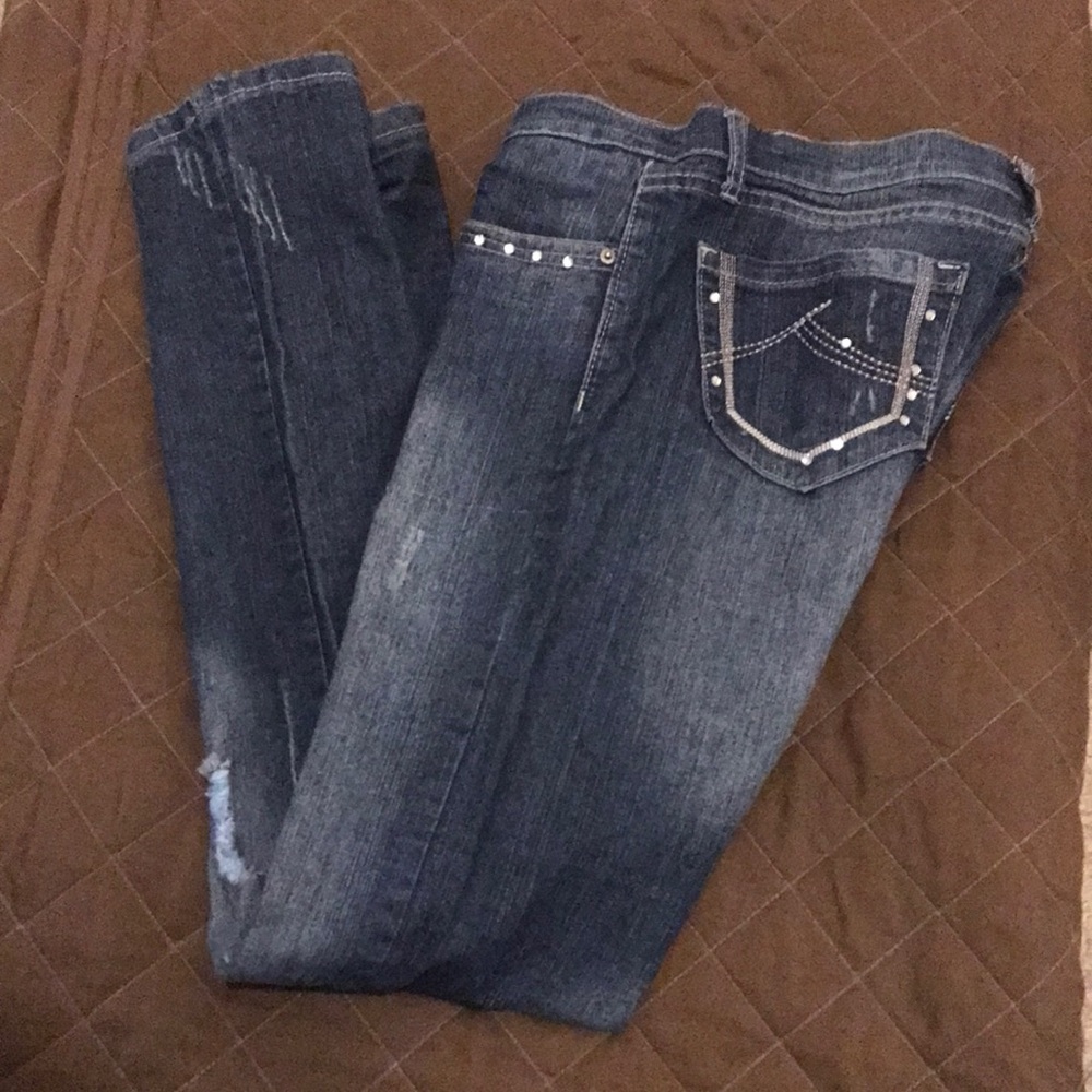 A) U-51 Women's Stylish Size 9-10 Blue Jeans